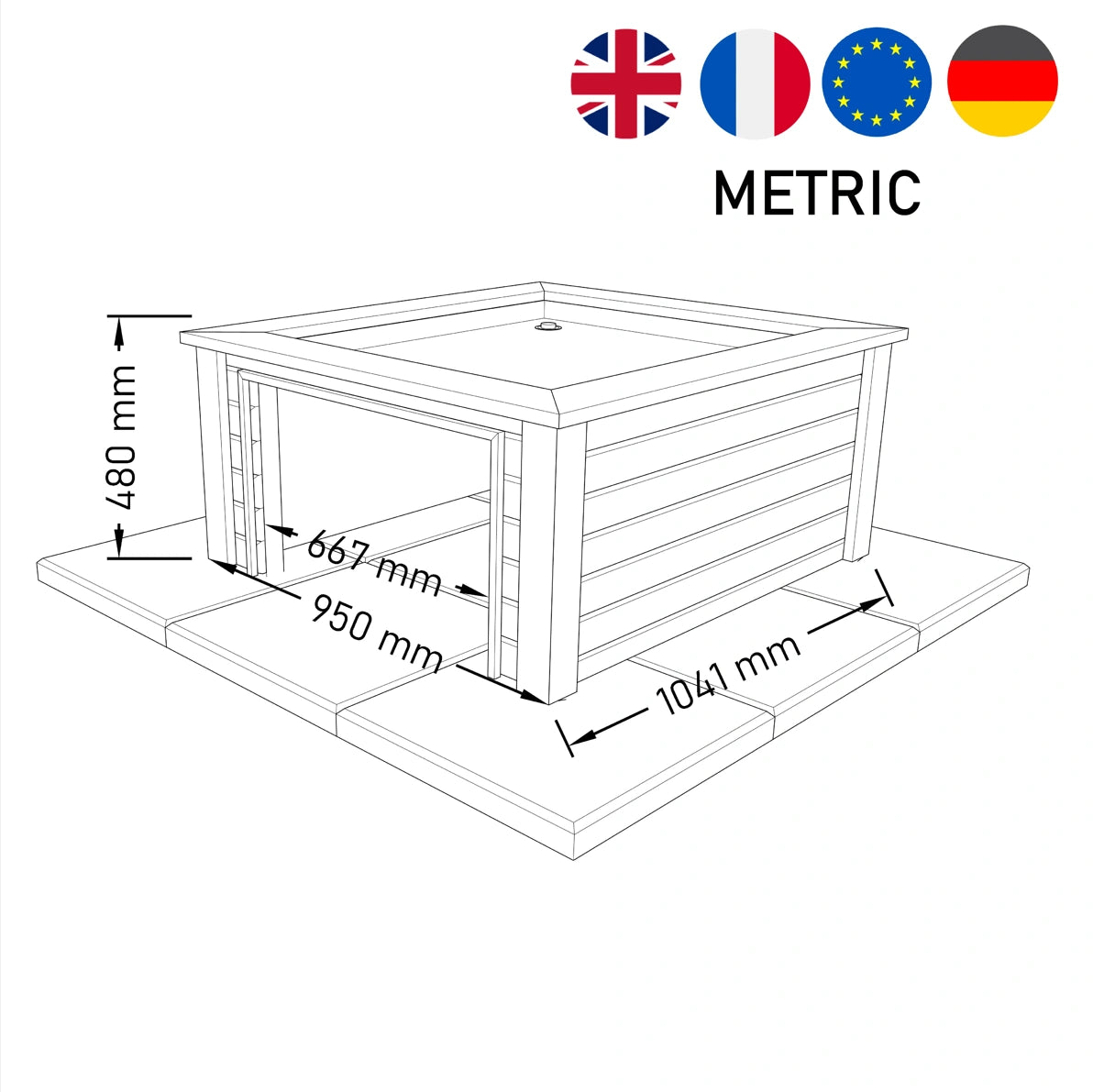 Plantable Robotic Lawn Mower Garage - Länghem